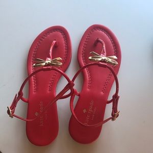 BRAND NEW! Red Kate Spade Tracie Bow sandals!